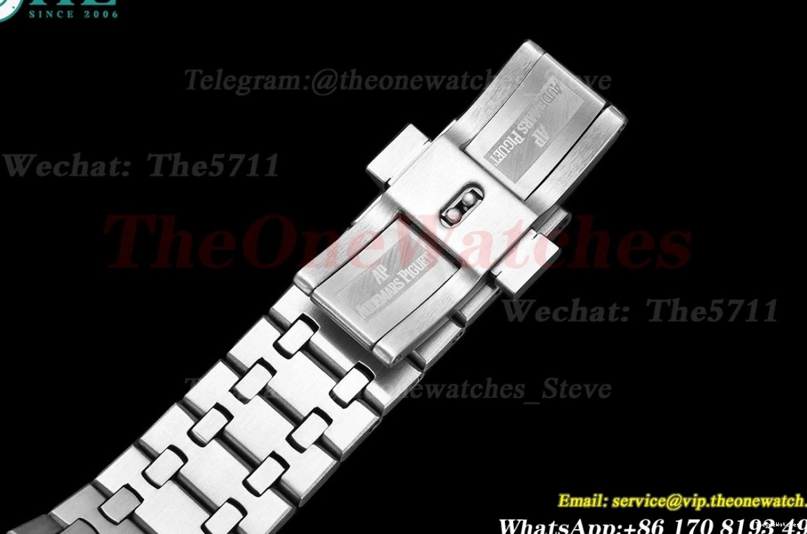 Oak SS Dial 41mm SS 15500 MY8215 Black Royal 0203